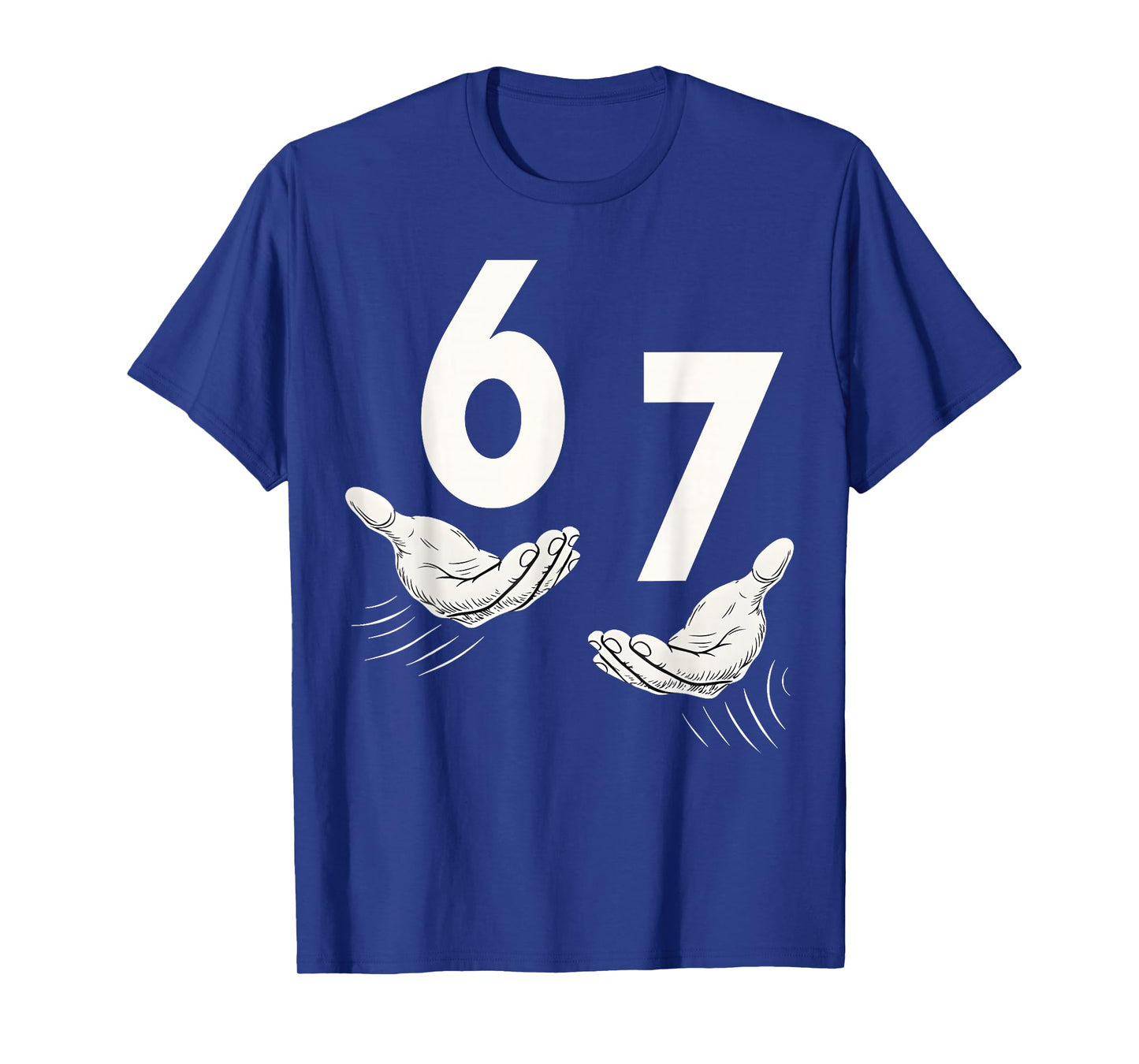 Six Seven 67 6 7 Kids 67 Teen Boys 6-7 Meme Hands Funny T-Shirt