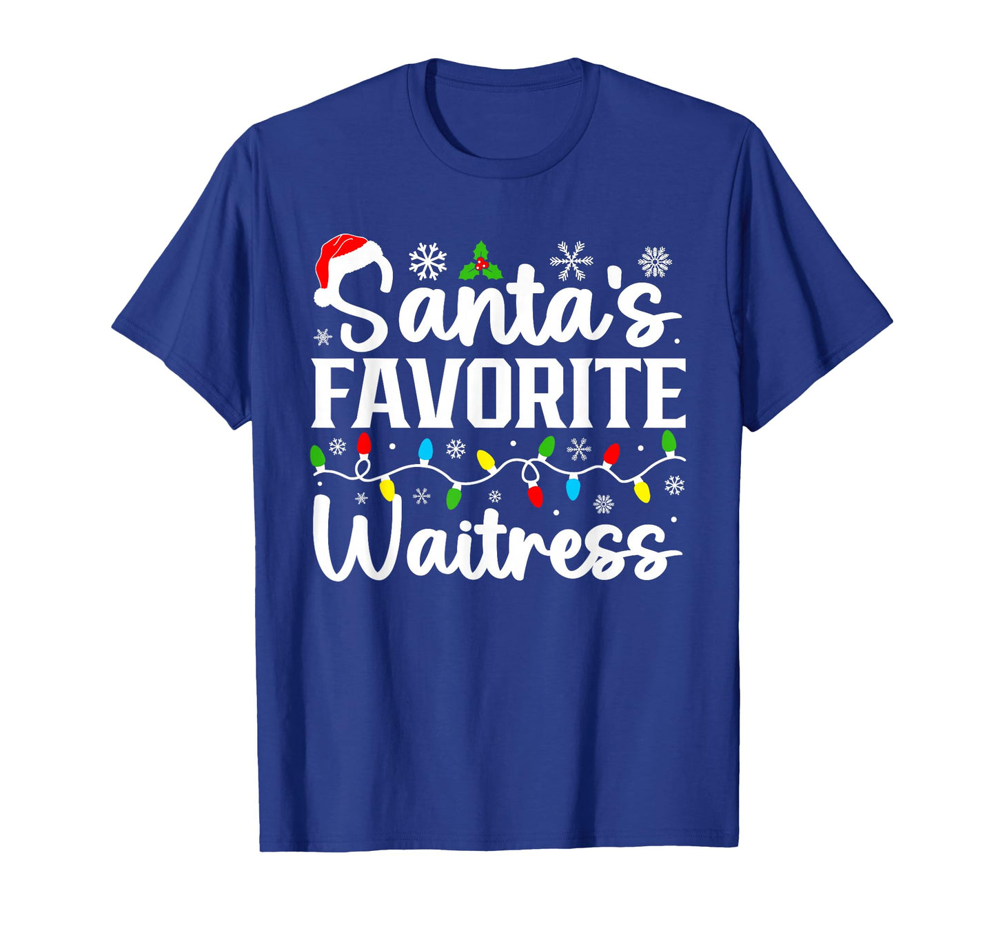 Santa's Favorite Waitress Funny Christmas Family Matching T-Shirt