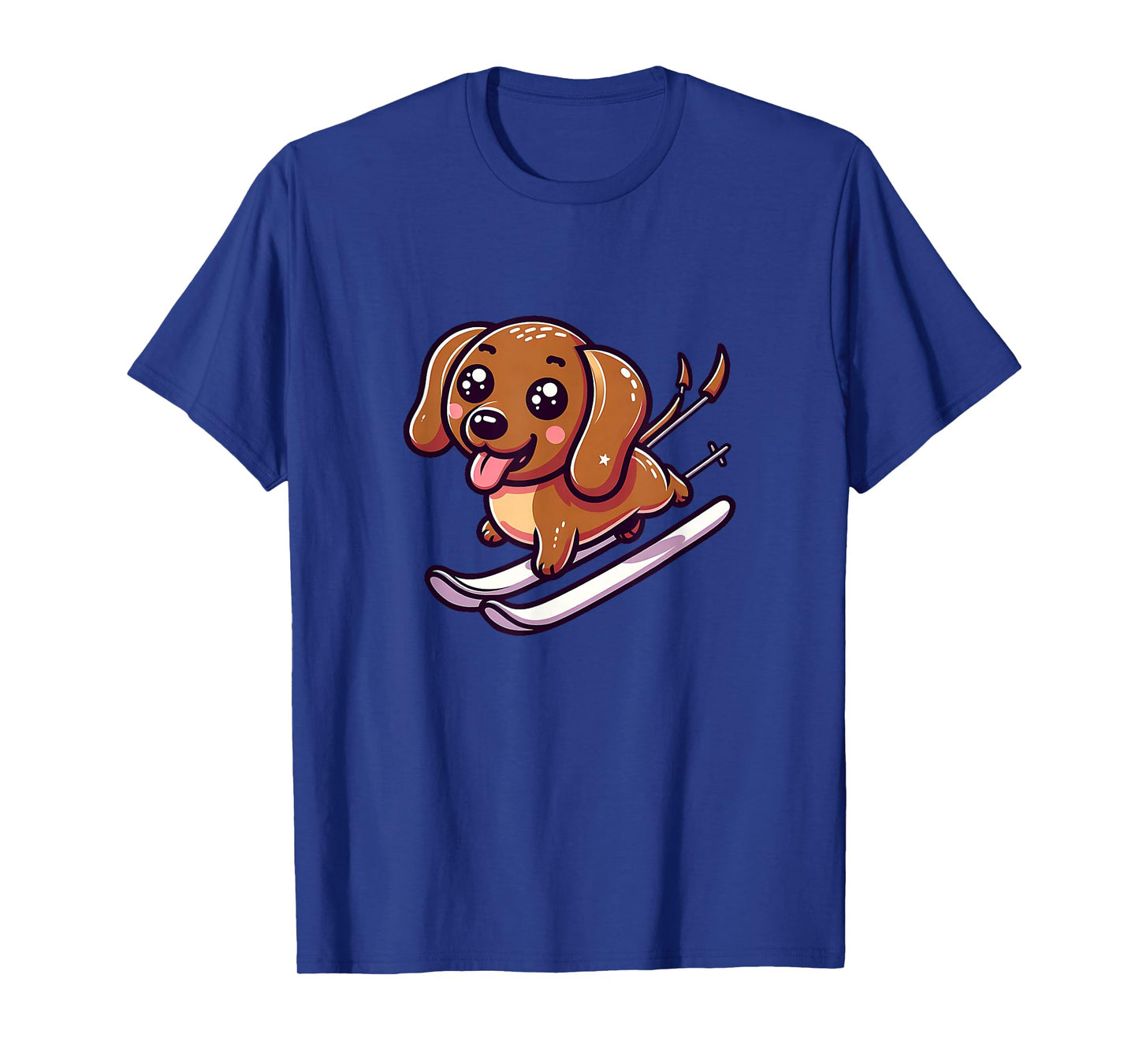 Cute Ski Dog Alpine Snow Dachshund Puppy Winter T-Shirt