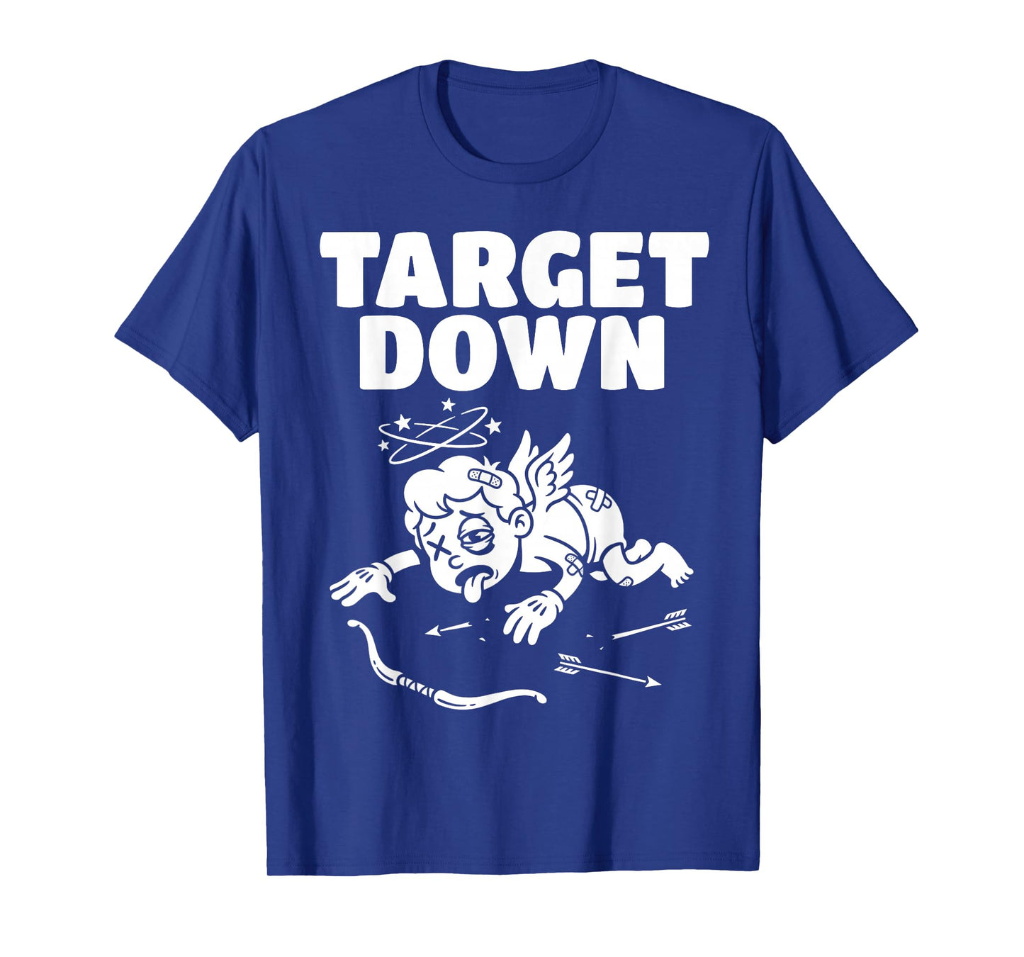 Target Down Funny Defeated Cupid Anti Valentines Day Gamer T-Shirt