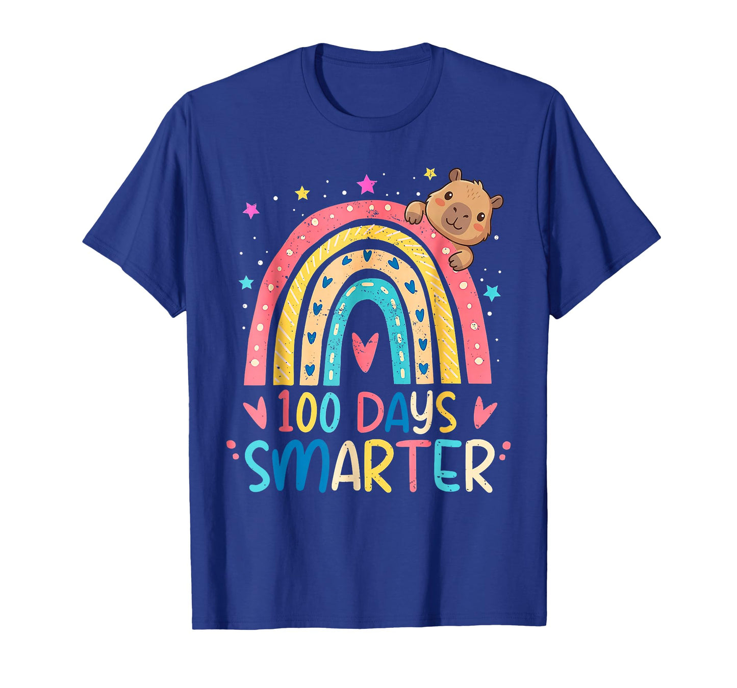 Funny Capybara 100 Days Smarter Capybaras Lover Boys Girls T-Shirt