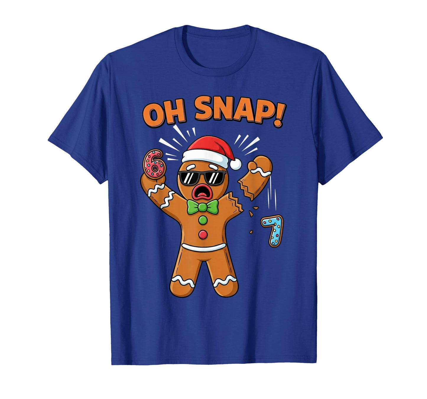 Funny Oh Snap 67 Six Seven Meme Gingerbread Man T-Shirt