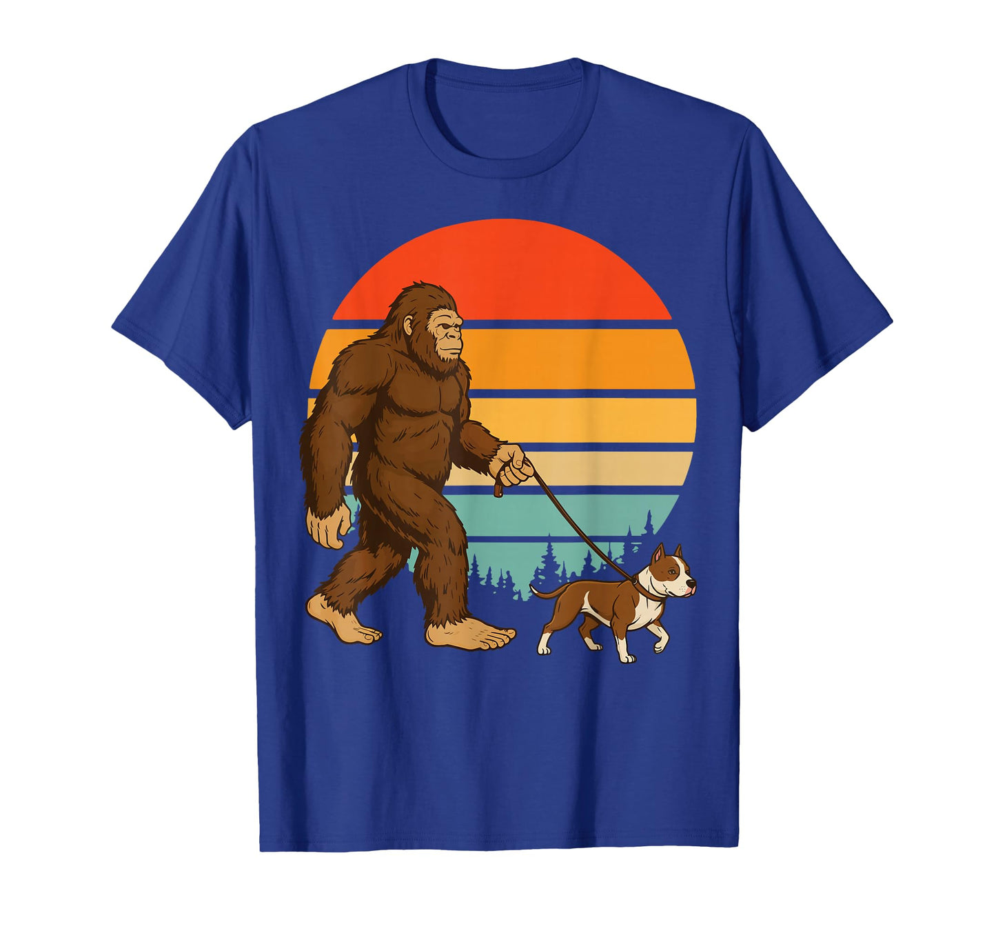 Bigfoot Pit Bull Retro Pitbull T-Shirt
