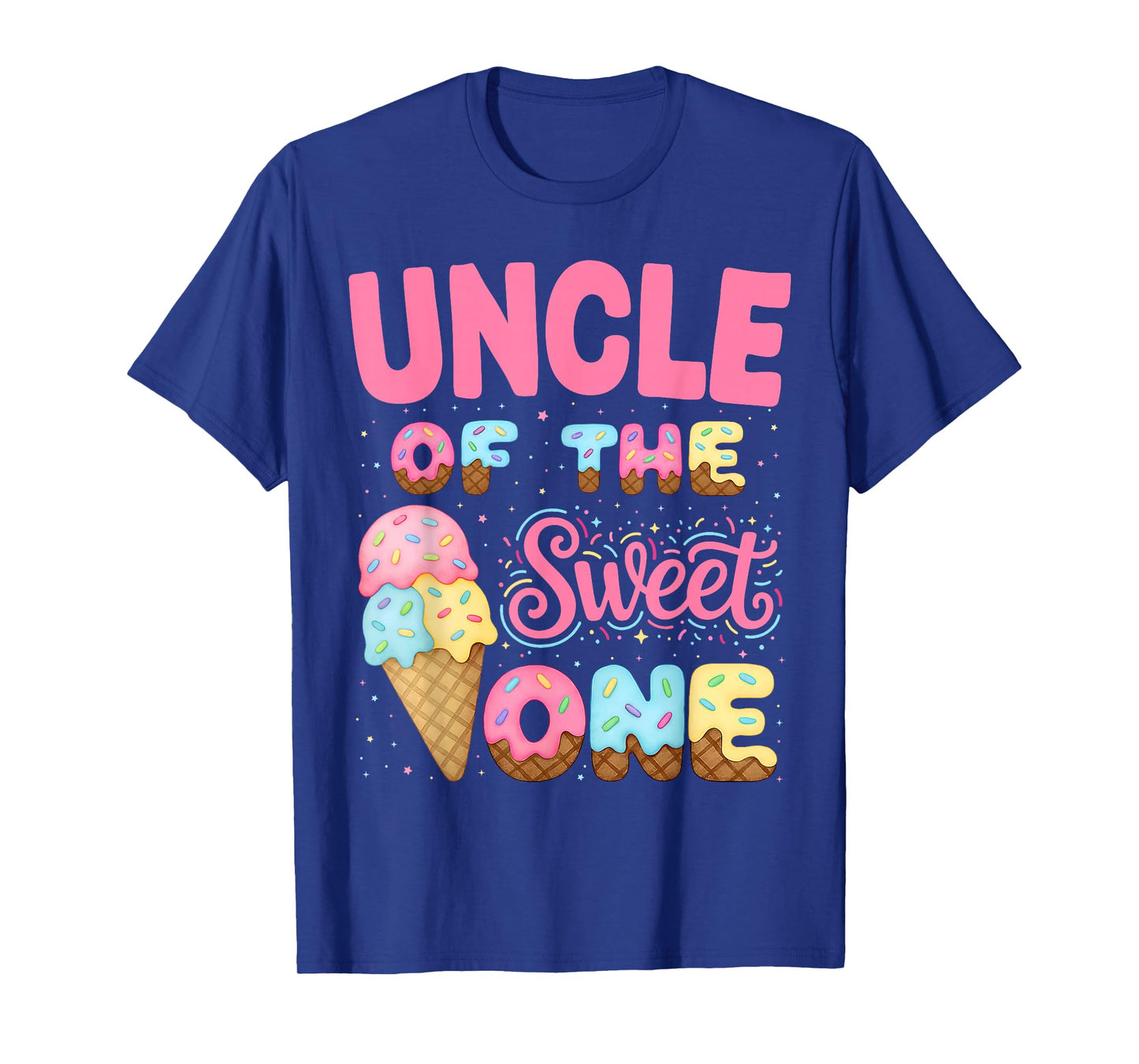Uncle of The Sweet One Ice Cream Matching Birthday Family T-Shirt