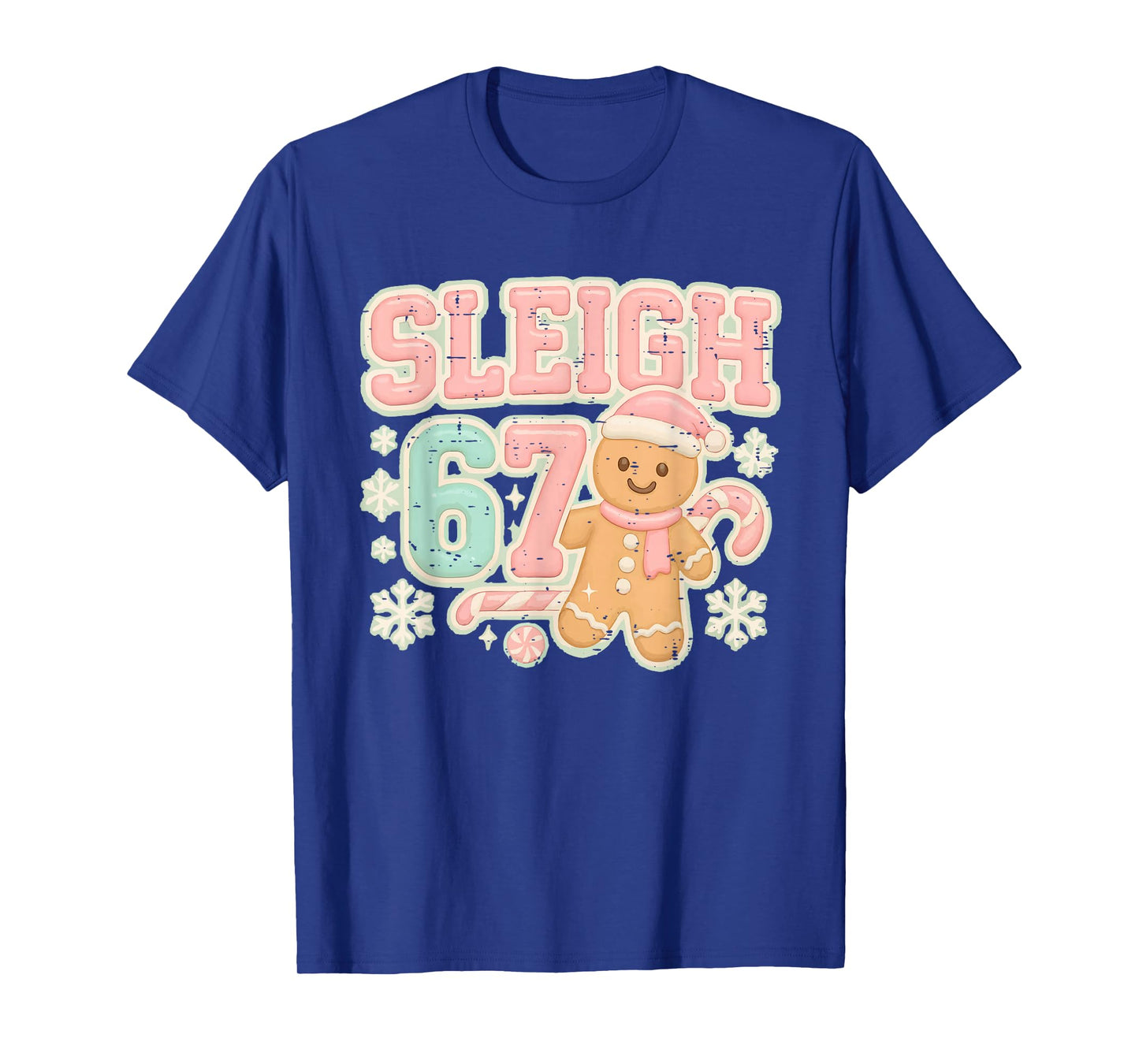 Retro Sleigh 67 Gingerbread Christmas Six Seven Meme 6 7 T-Shirt
