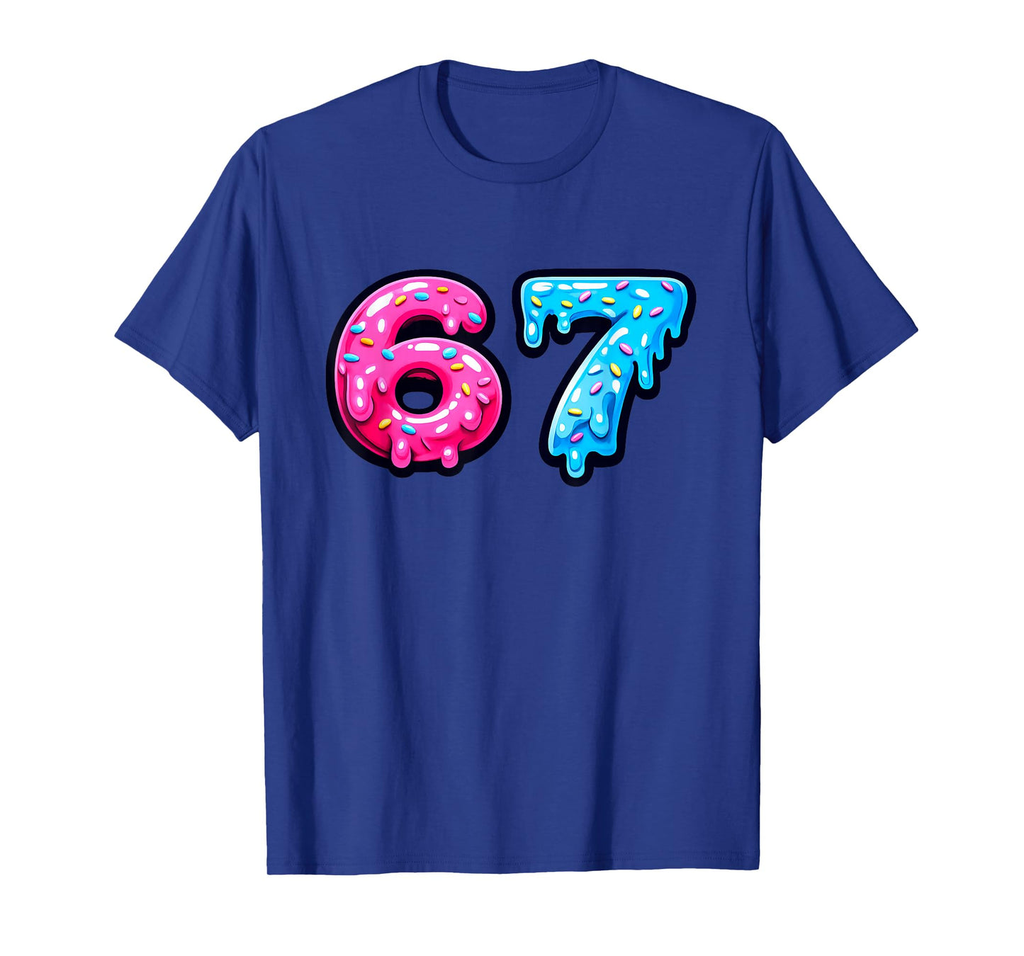 Six Seven Delicious Donut Icing 67 Funny Sweet Number T-Shirt