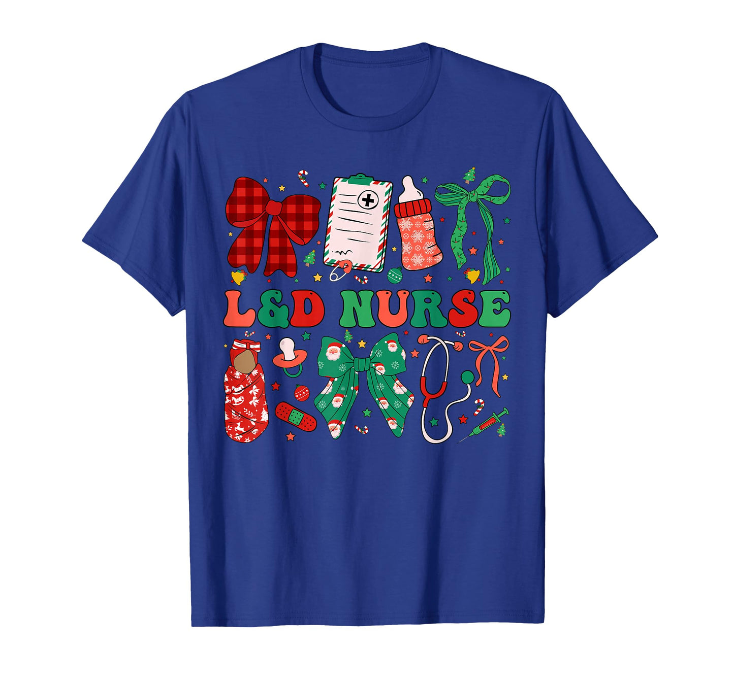Labor and Delivery Nurse Christmas L&D Nursing Xmas T-Shirt