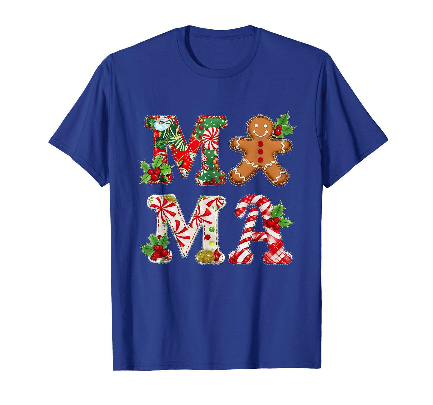 Mama Christmas Gingerbread Holiday Festive Design T-Shirt