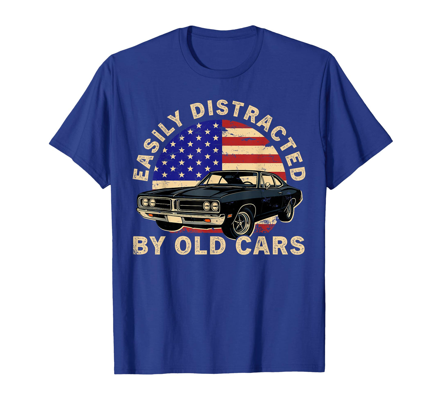 Easily Distracted by Old Cars Classic Father's Day Mens T-Shirt