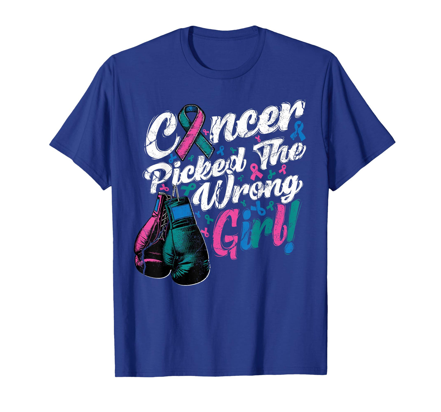 Thyroid Cancer Picked The Wrong Girl Awareness Support Squad T-Shirt