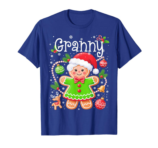 Cute Granny Gingerbread Family Matching Christmas Cookie T-Shirt