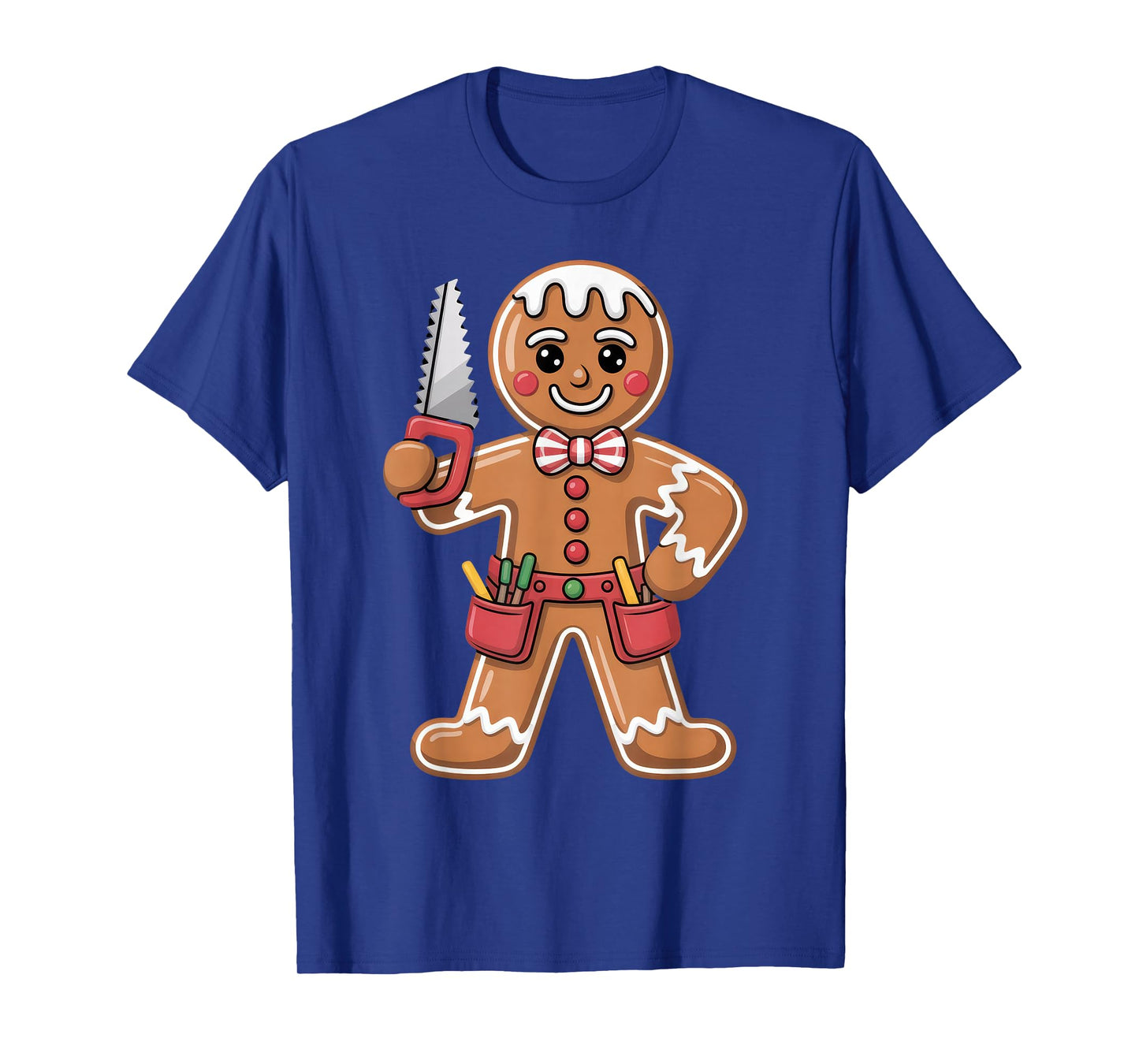 Gingerbread Man Carpenter Cookie Builder Woodworking T-Shirt