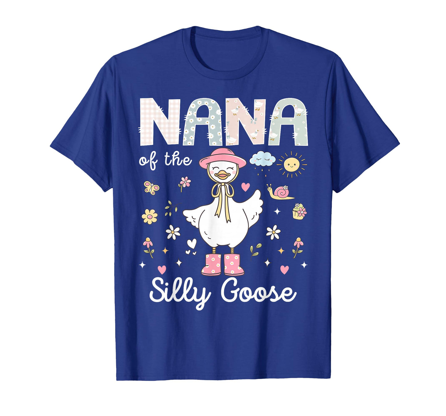 Nana of The Silly Goose 1st Birthday Girl Family Matching T-Shirt