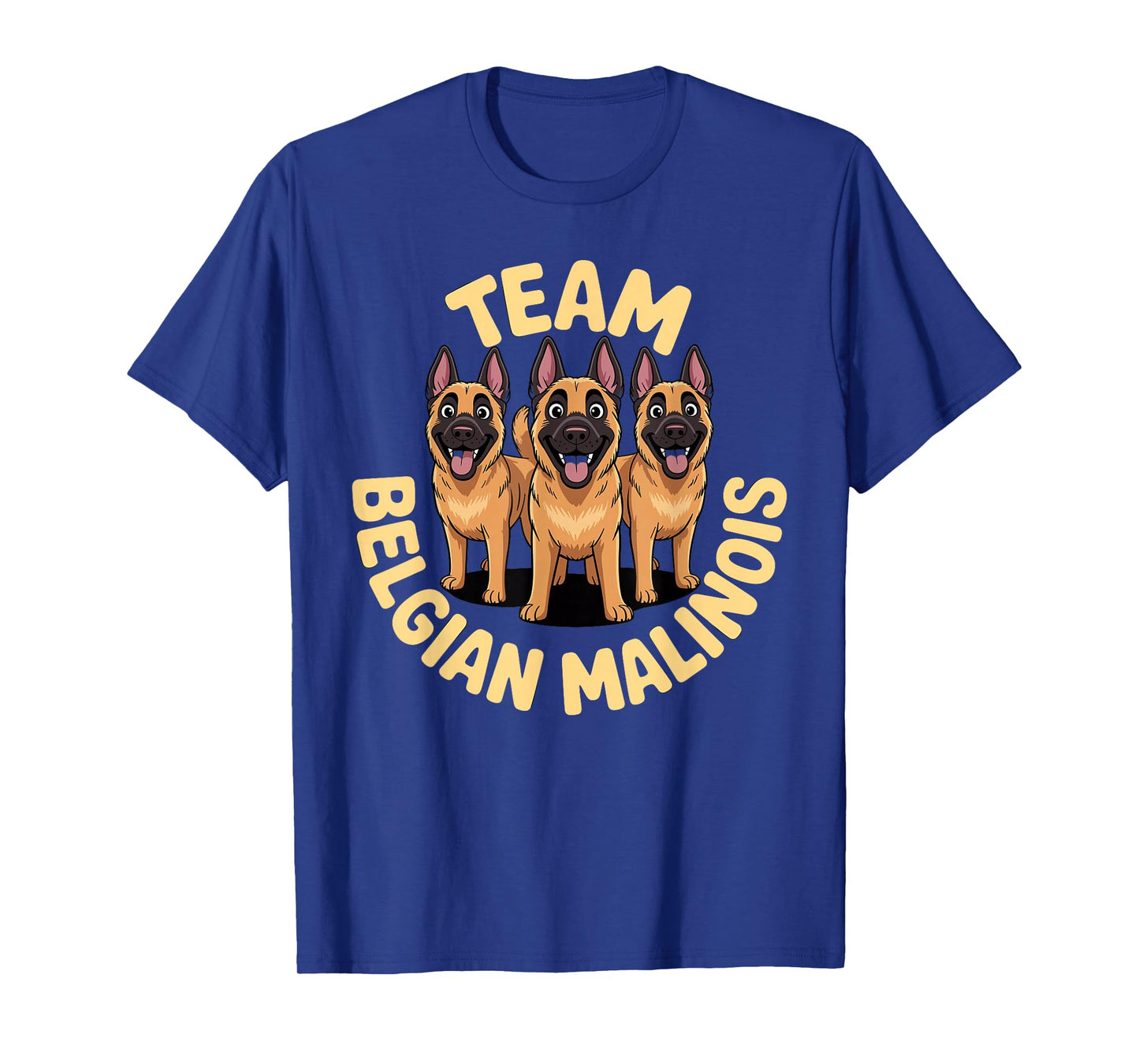 Cartoon Working Shepherd Pet Dog Breed Team Belgian Malinois T-Shirt