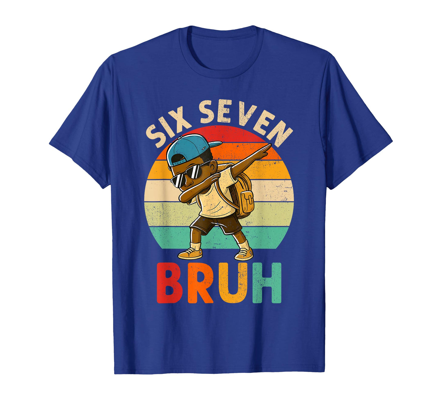 Funny 67 Meme 6 7 Slang Gen Z Six Seven Bruh Dabbing Boys T-Shirt