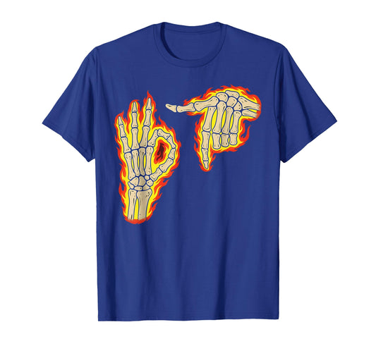 67 Six Seven Meme Skeleton Fire Vintage Rock Party T-Shirt