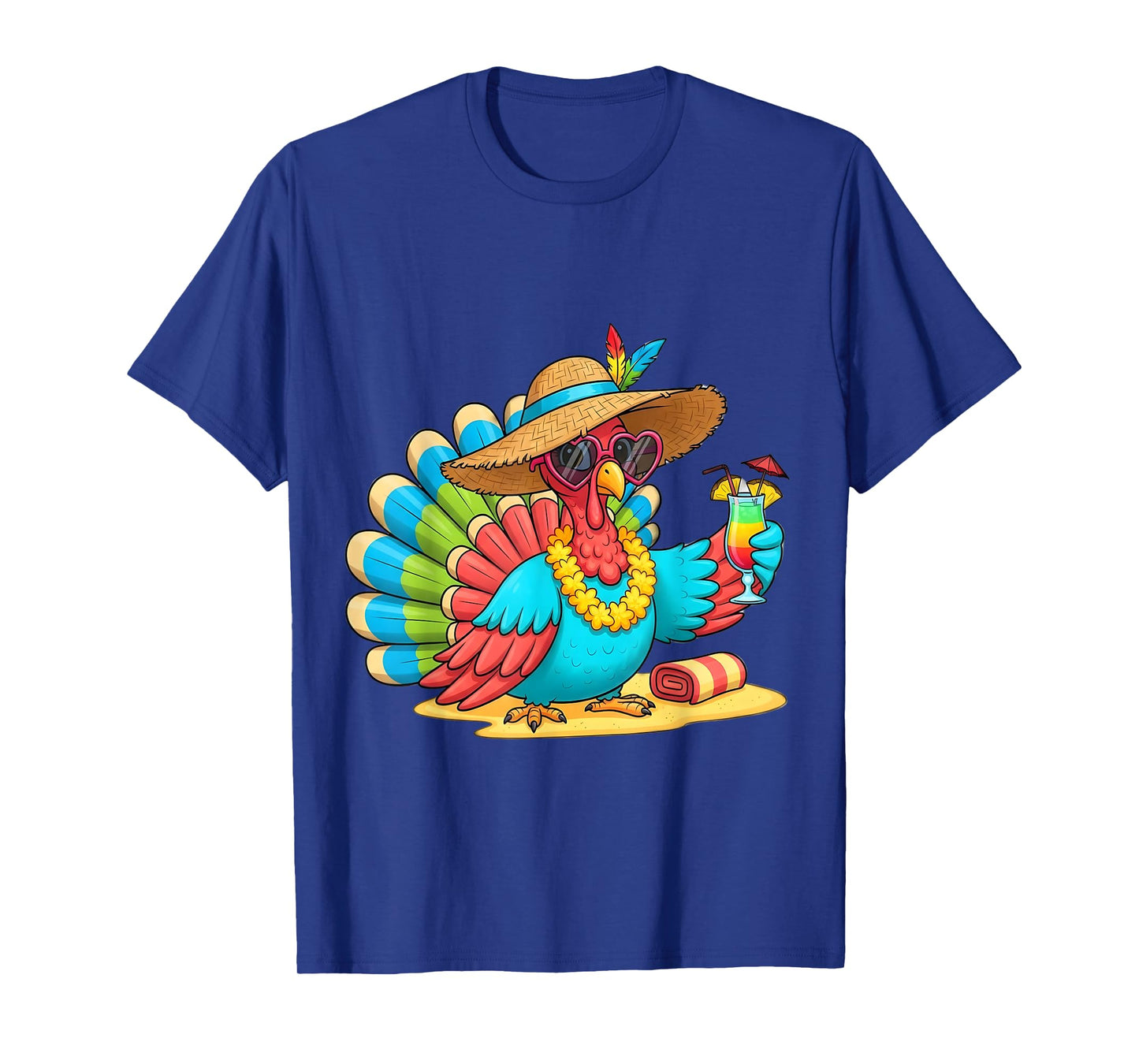 Beach Vacation Turkey Funny Thanksgiving Summer Holiday T-Shirt