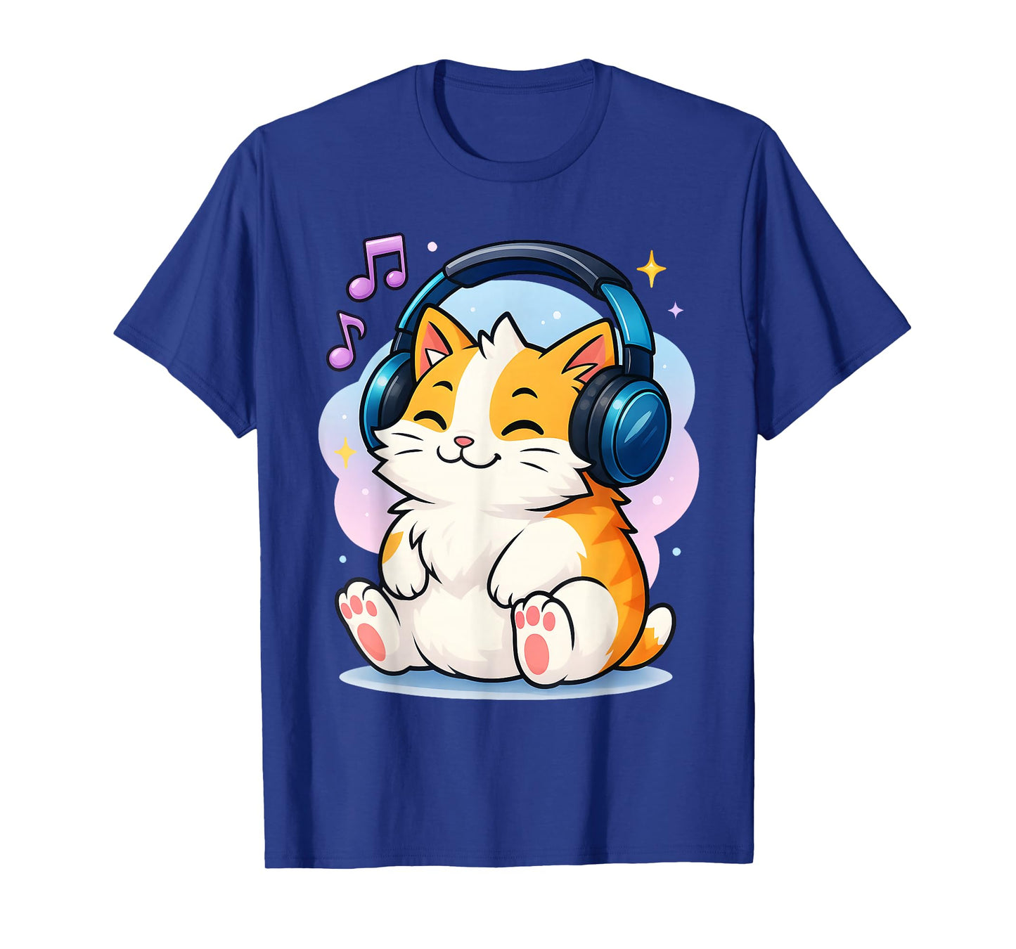 Cute Kawaii Cat Neko Funny Music Kitten Lover K-Pop Gift T-Shirt