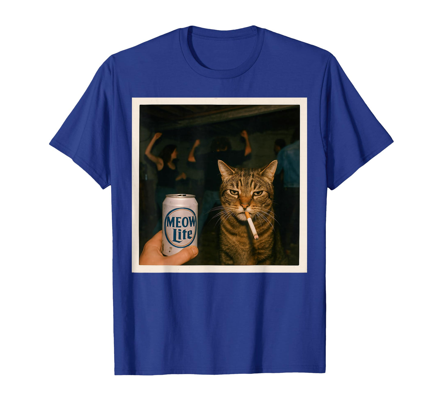 Meow Lite Party Cat Stupid Brainrot Humor Aesthetic T-Shirt