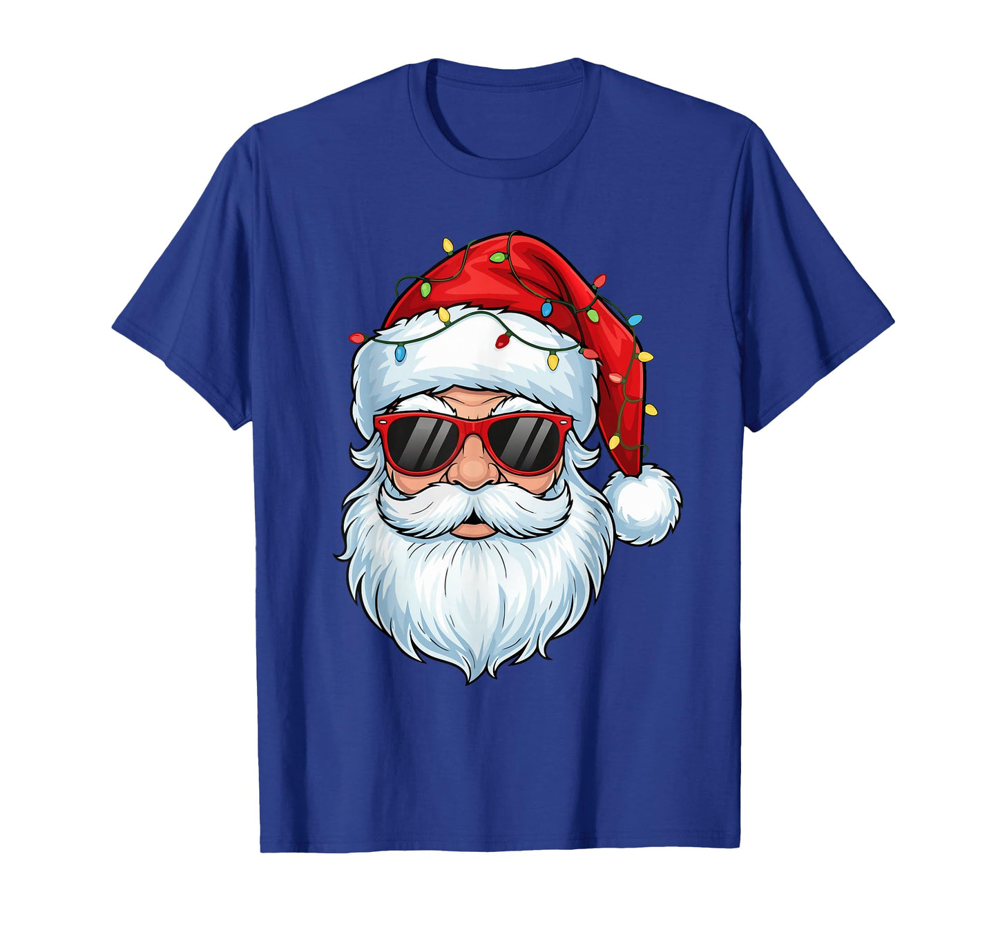 Cool Santa Claus Face Retro Sunglasses Christmas Men Boys T-Shirt