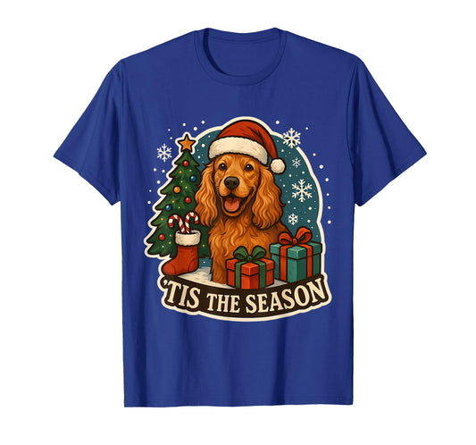 Tis The Season English Cocker Spaniel Dog Merry Christmas T-Shirt