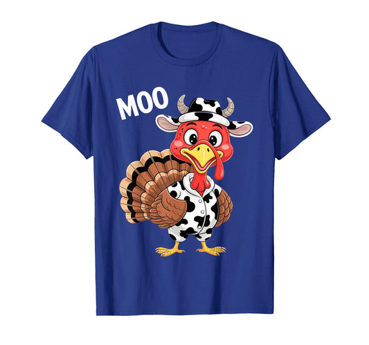 Turkey Moo Shirt Adult Men Women Kids Funny Thanksgiving Day T-Shirt