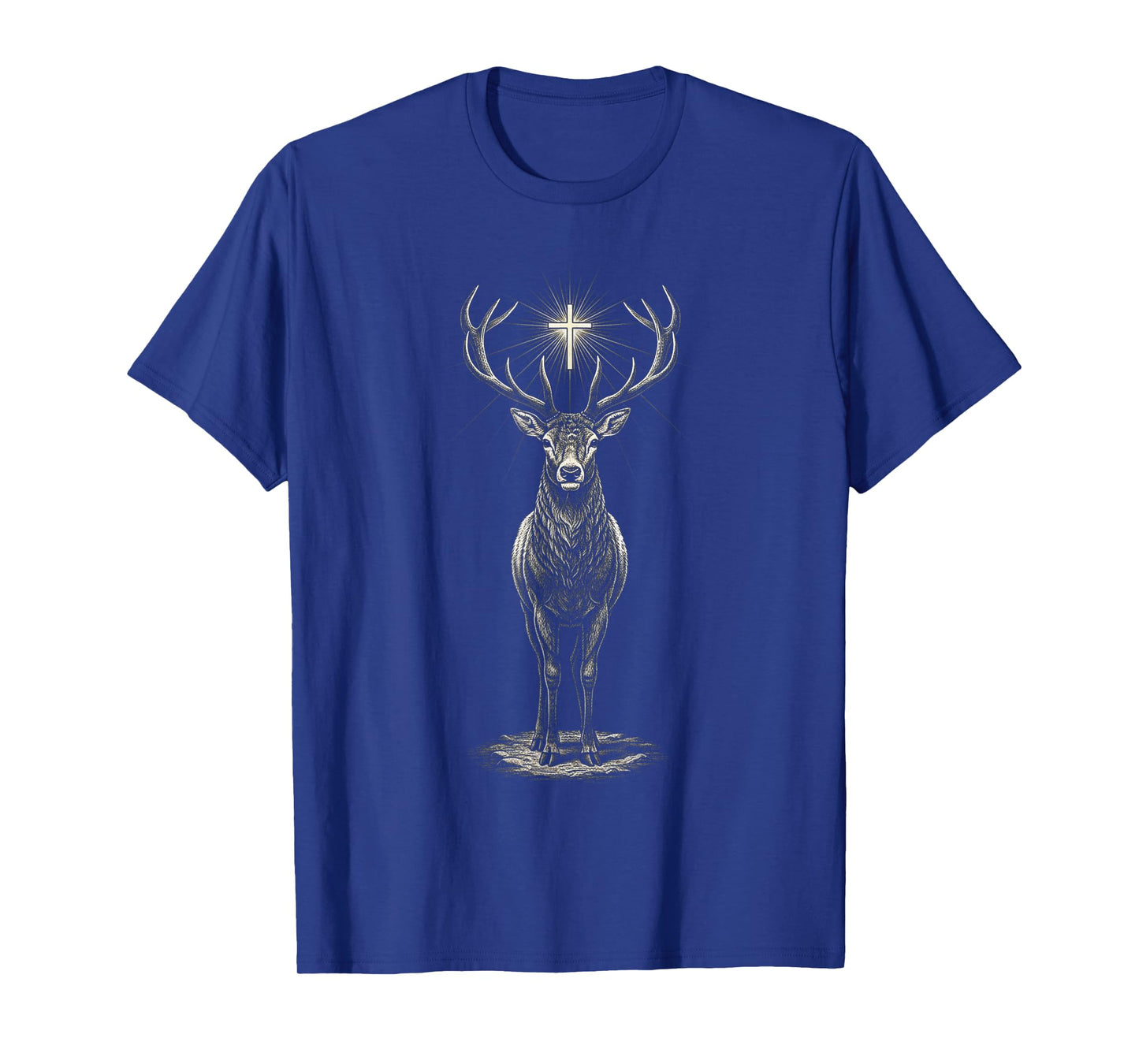 Deer Hunting Deer Go Outdoor Catholic Faith St. Hubert Deer T-Shirt