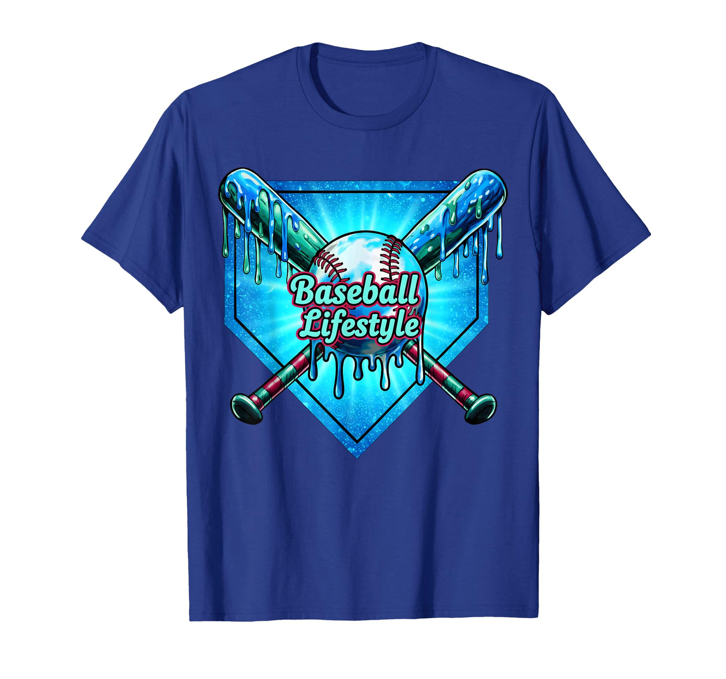 Baseball Lifestyle 101 Apparel Youth Baseball Drip Ice Cream T-Shirt