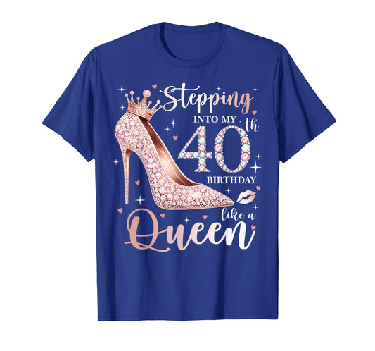 Stepping Into My 40th Birthday 40 Years Old Women T-Shirt
