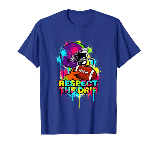 Football Drip Boys Football Ice Cream Respect Drip T-Shirt