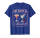 Funny Merrier with A Martini Bachelorette Merry Christmas T-Shirt