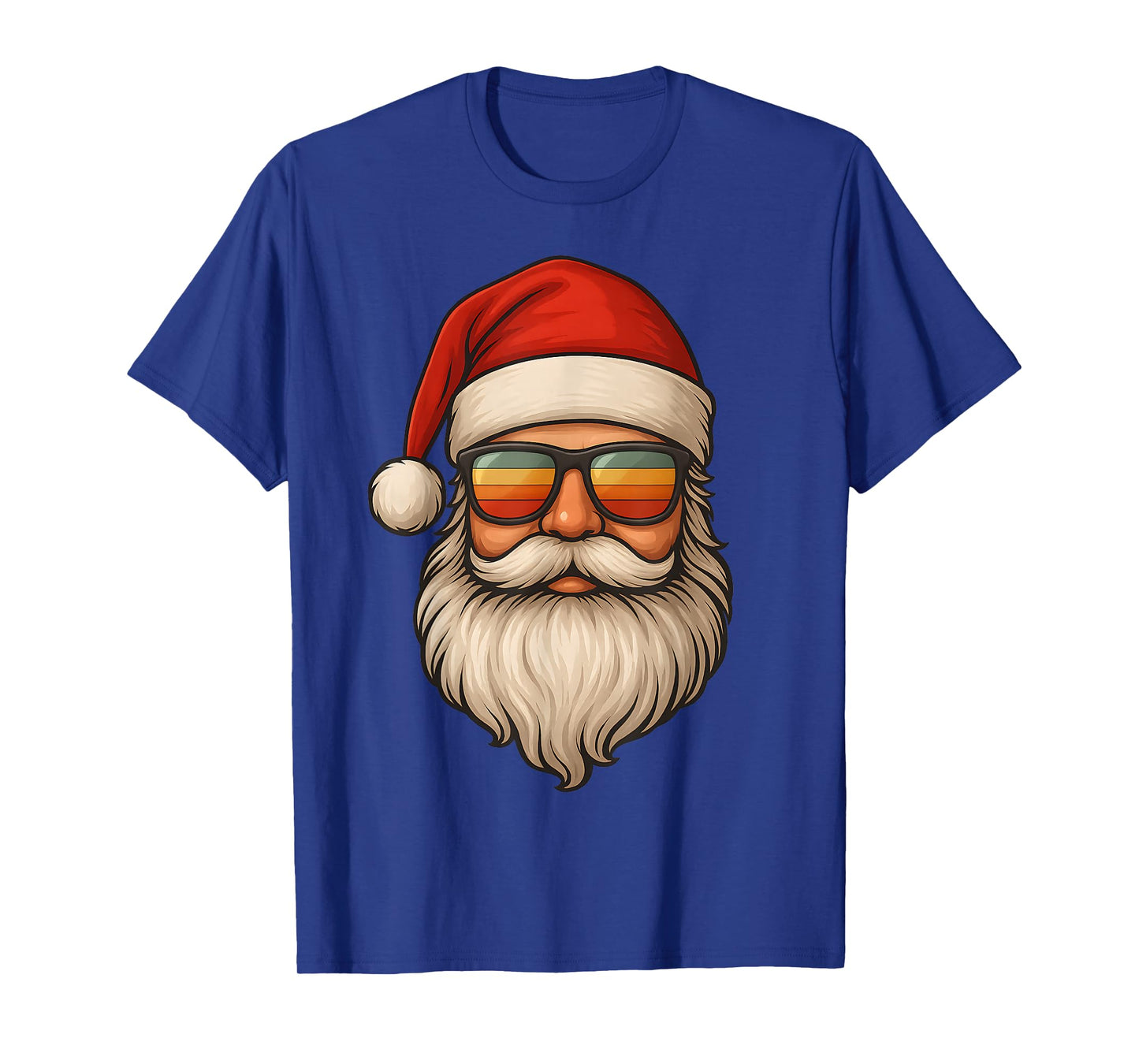 Retro Santa with Sunglasses Funny Christmas for Men Boys Dad T-Shirt