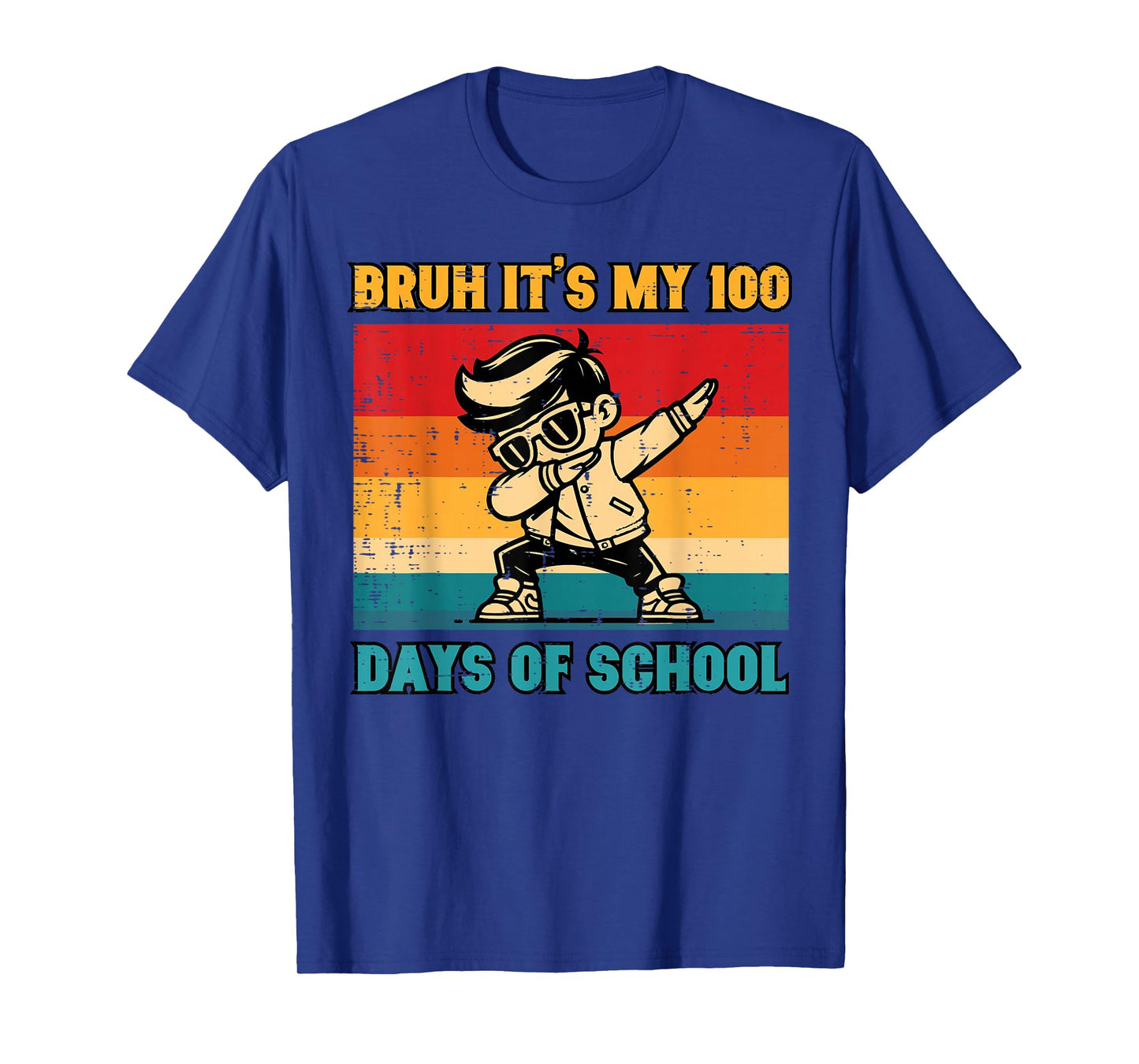 Bruh Its My 100 Days of School Boy Dab 100th Day Meme Kids T-Shirt