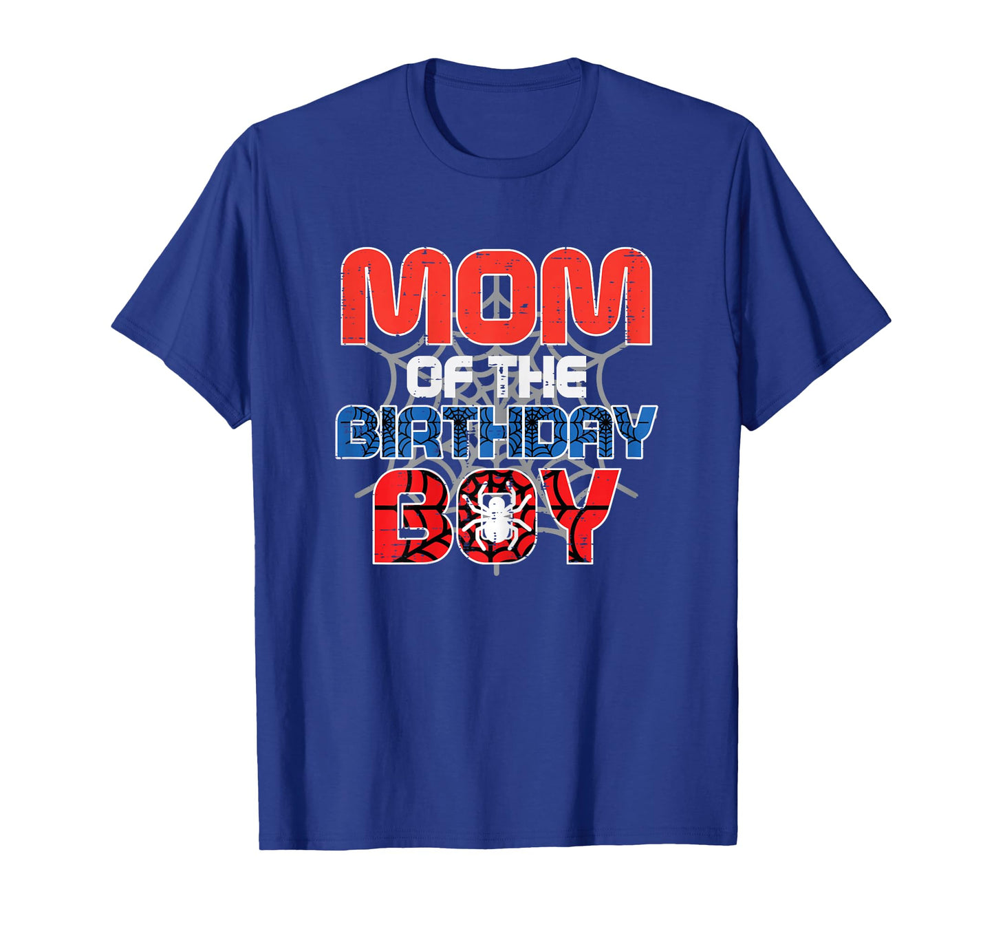 Mom of Birthday Boy Spider Bday Party Family Matching Women T-Shirt