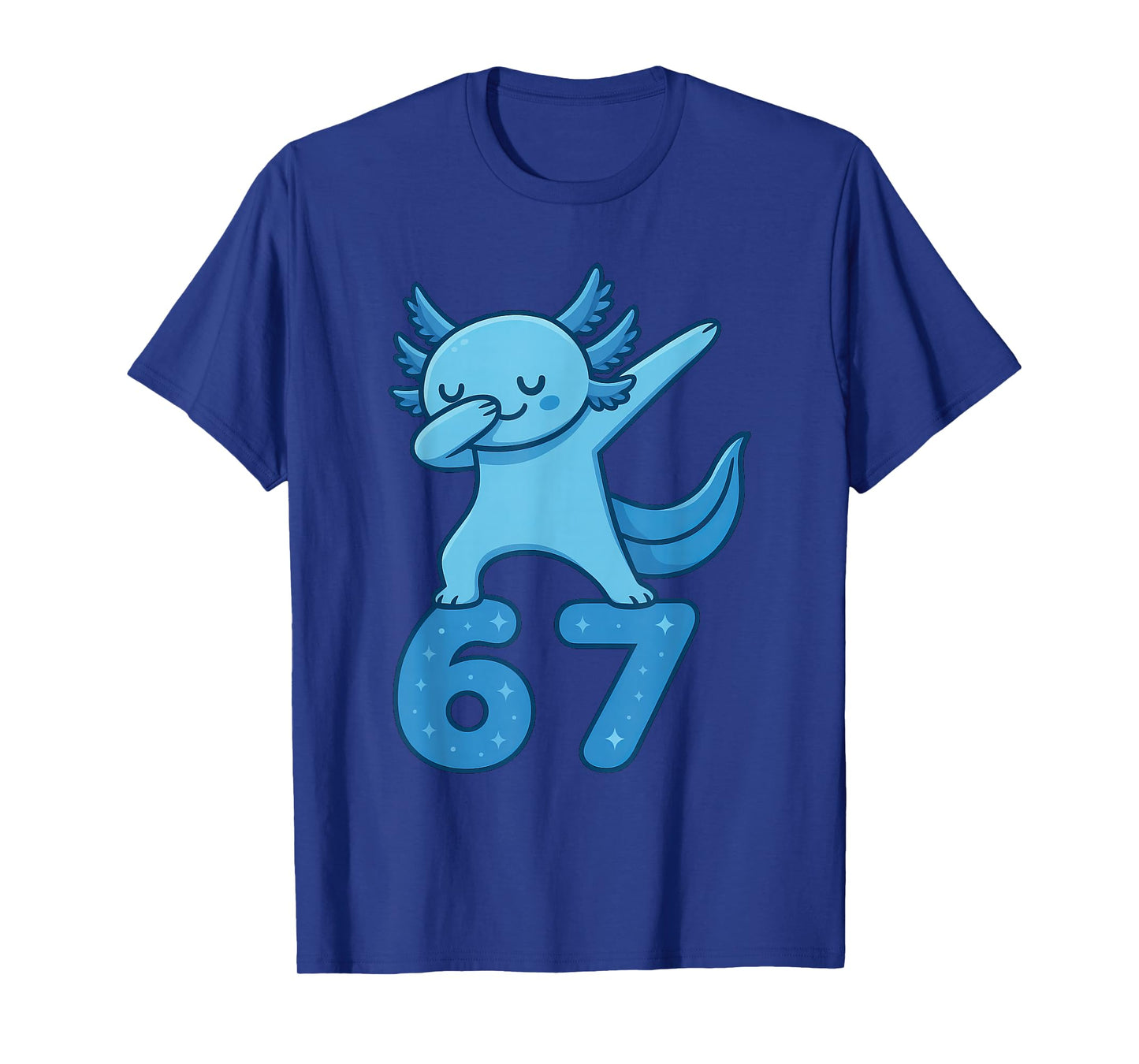 Axolotl Dabbing 67 Meme Six Seven Funny Gen Alpha T-Shirt