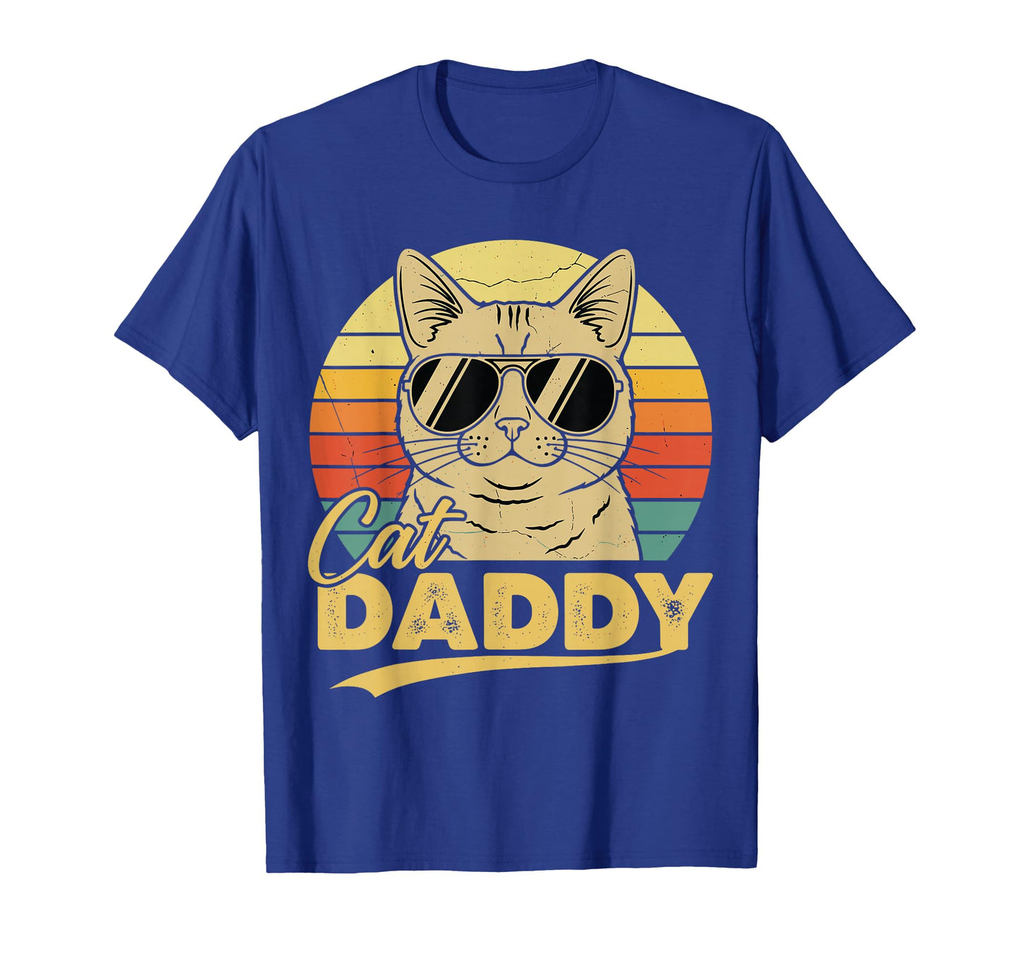 Cat Dad Shirt Vintage Retro Cat Lover Men T-Shirt