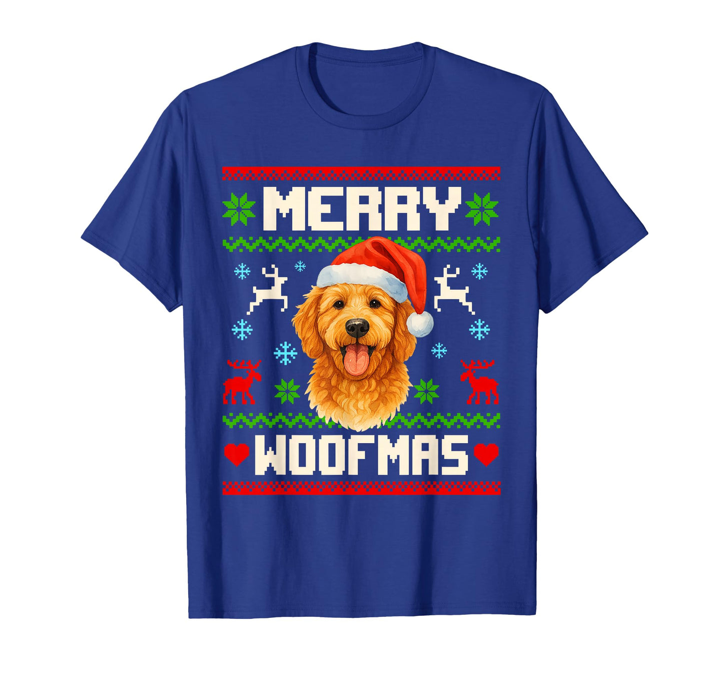 Goldendoodle Dog Christmas Ugly Sweater Pet Dog Lover Xmas T-Shirt