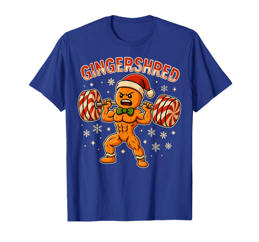 Christmas Gym Gingerbread Gingershred Xmas Workout Men Women T-Shirt