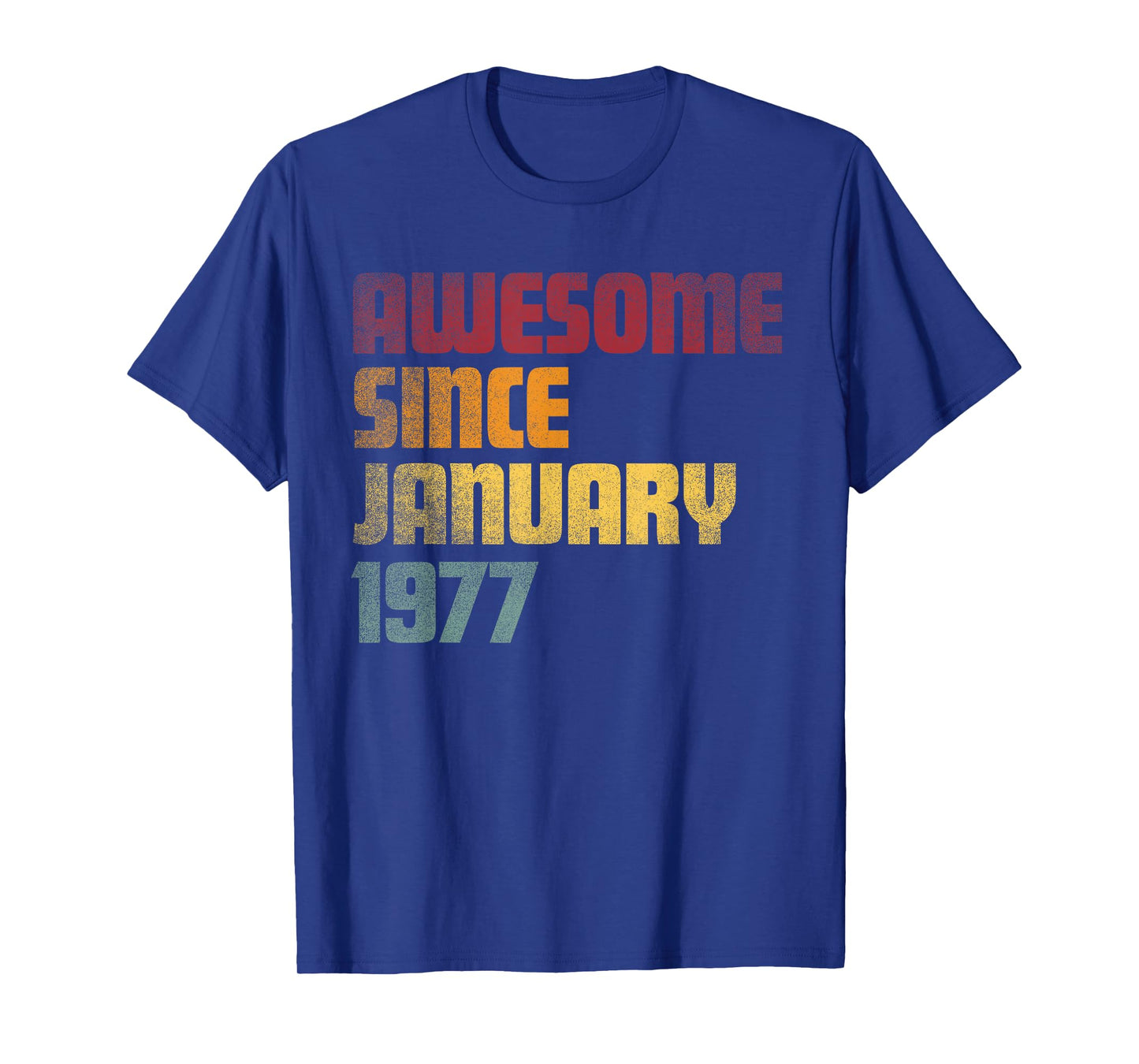 Awesome Since January 1977 49th Birthday - Vintage T-Shirt