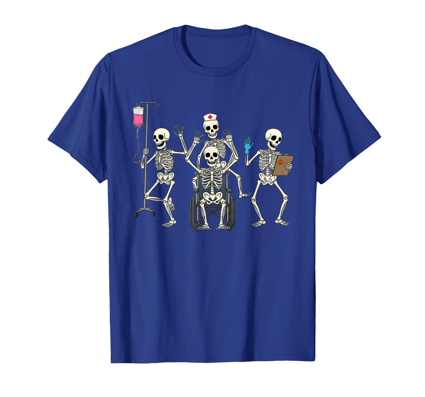Funny Halloween Nurse Skeletons Healthcare CNA Medical Crew T-Shirt