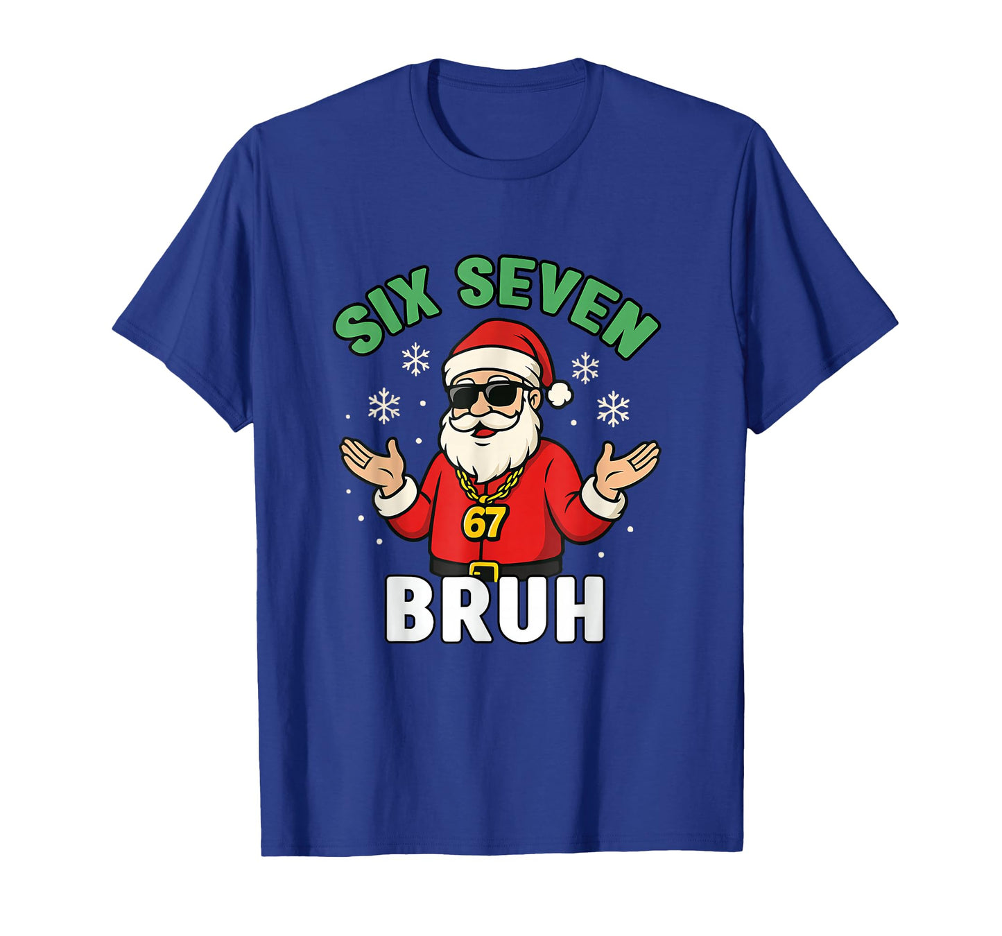 Bruh 67 Christmas Santa Six Seven 6 7 Boys Christmas Pajamas T-Shirt