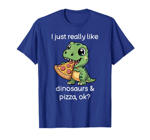Funny Pizza Dinosaur Shirt Pizza and T Rex T-Shirt
