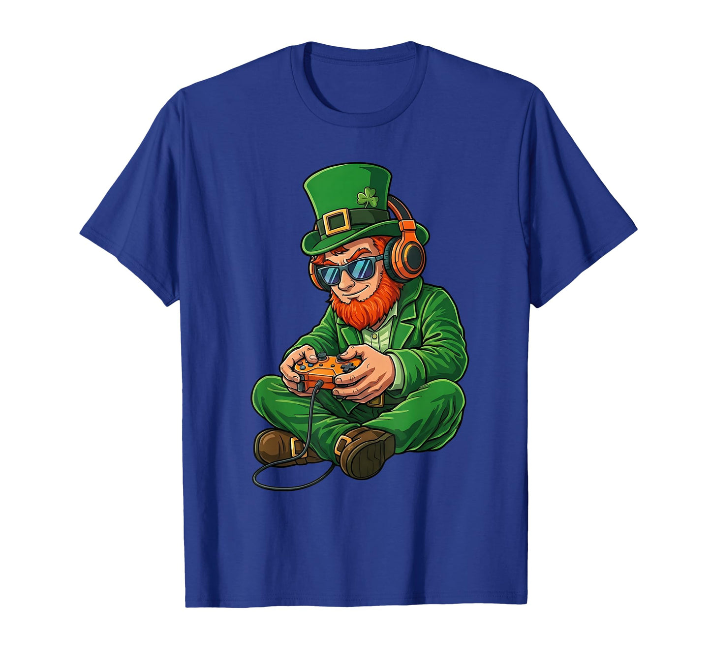 St Patricks Day Leprechaun Gamer Video Gaming Men Boys Kids T-Shirt
