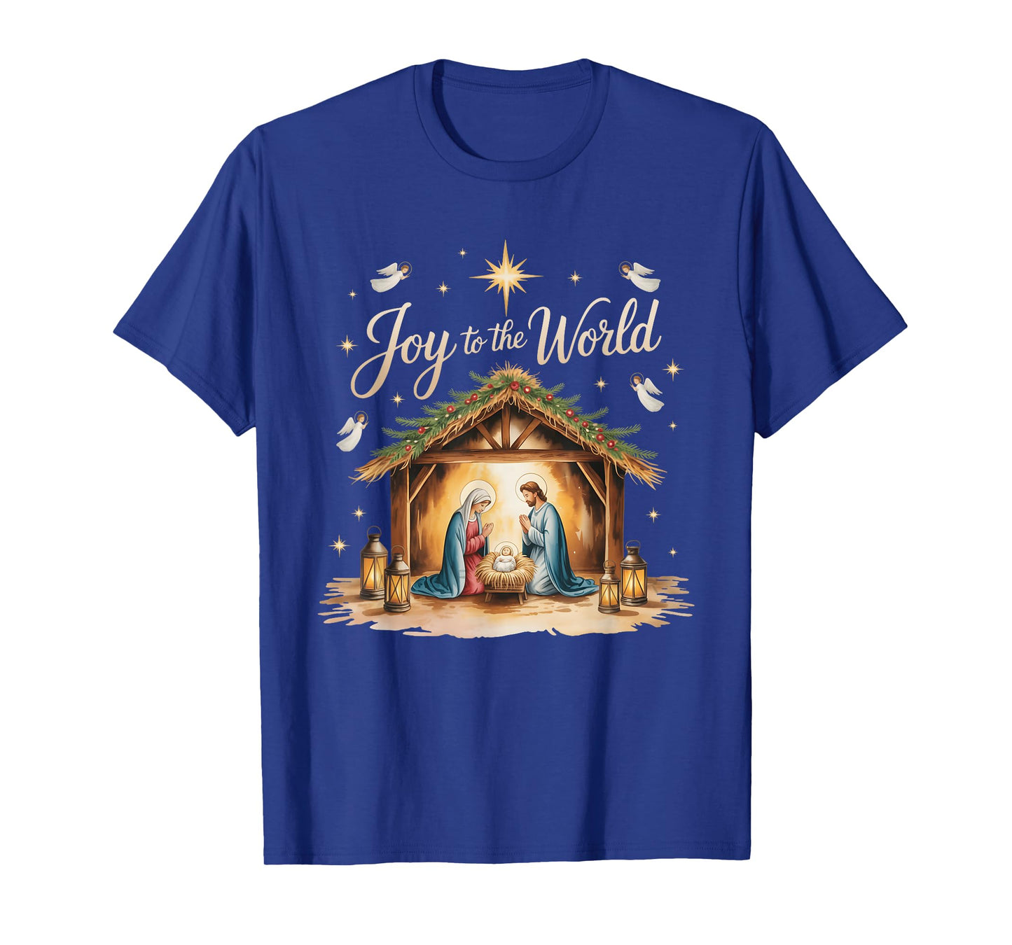 Christmas Nativity Christian Birth of Jesus Joy to The World T-Shirt