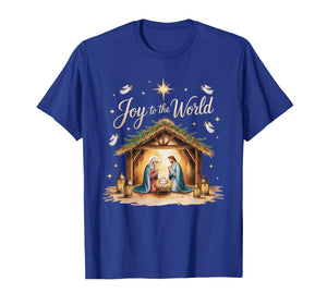Christmas Nativity Christian Birth of Jesus Joy to The World T-Shirt