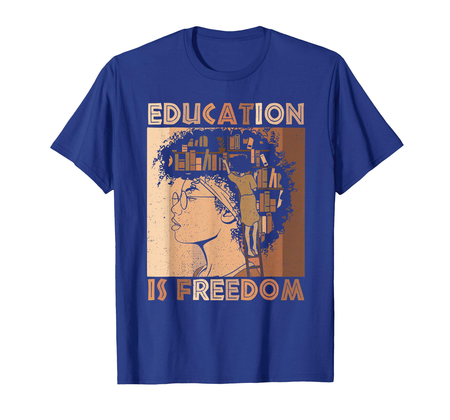 Education is Freedom Black Teacher Books Black History Month T-Shirt