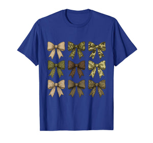 Camouflage Camo Bow Girls Camo Coquette Bow Hunting Women T-Shirt
