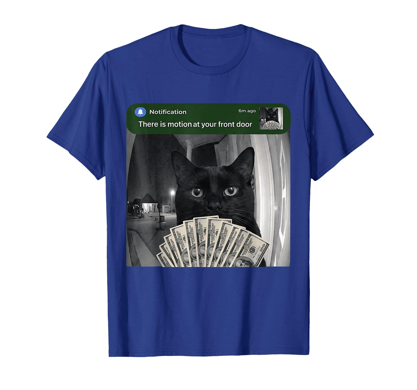 There is Motion At Your Front Door Funny Cat Meme Humor T-Shirt
