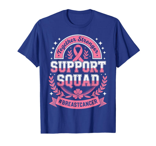Support Squad Breast Cancer Awareness Month Pink Ribbon T-Shirt