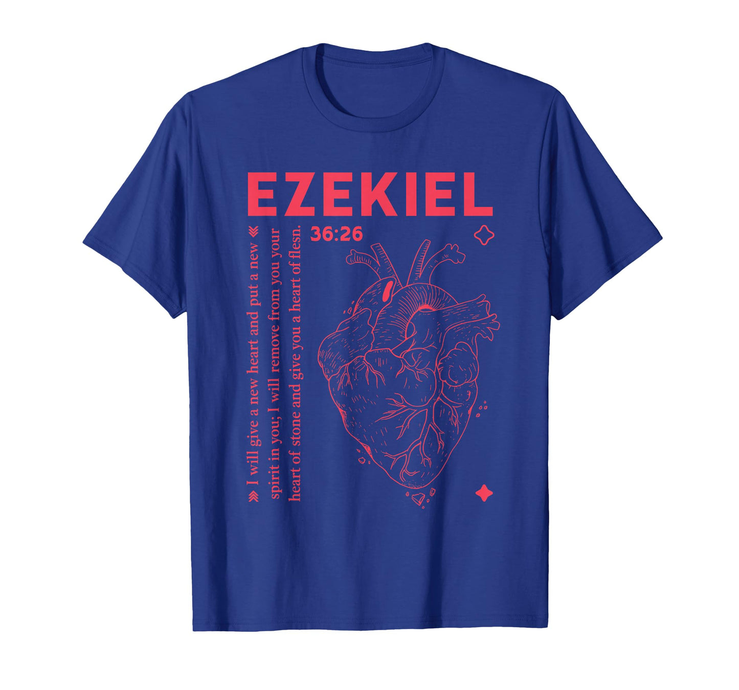 Vintage Ezekiel 36-26 Heart of Flesh Bible Verse Christian T-Shirt